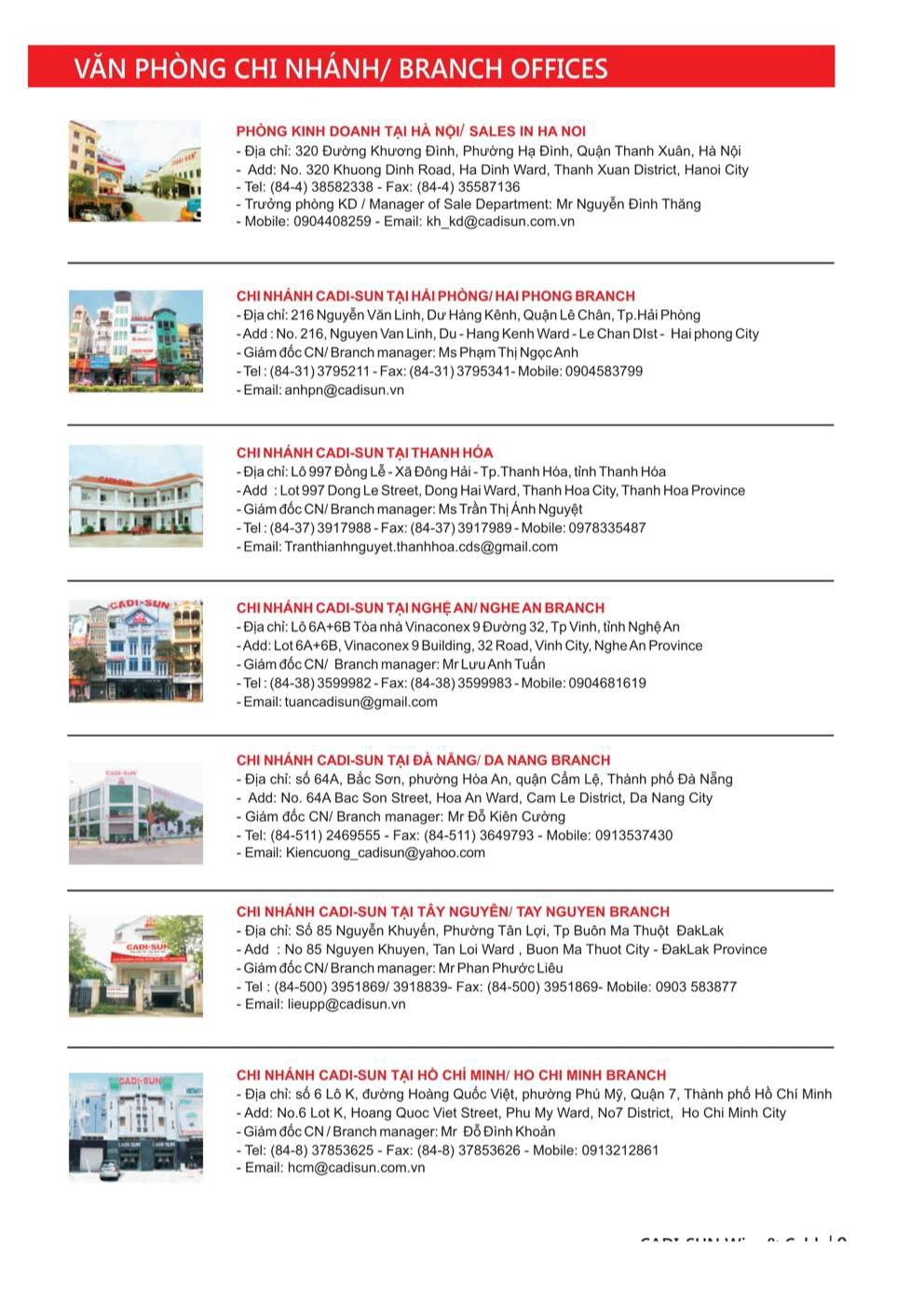 Văn phòng - Chi nhánh dây cáp điện Cadisun - Trang 9
