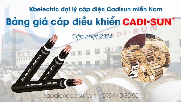 bảng giá cáp điều khiển Cadisun 2024 capdiencadisun.vn