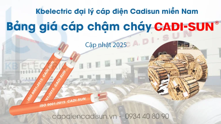 Bảng giá cáp chống cháy Cadisun 2025 capdiencadisun.vn