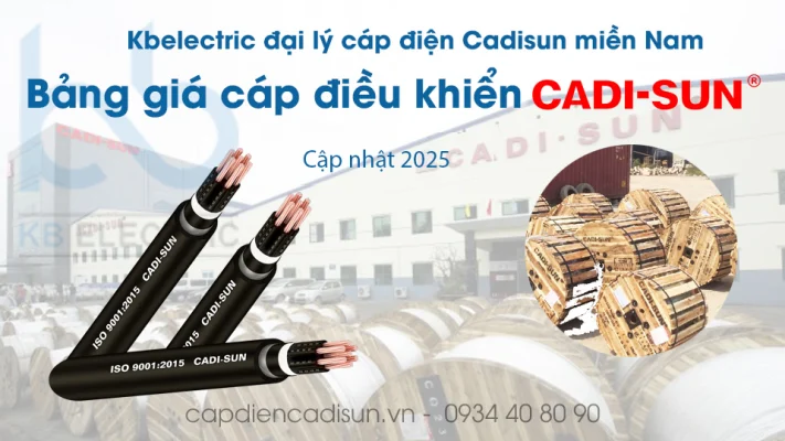 bảng giá cáp điều khiển Cadisun 2025 capdiencadisun.vn