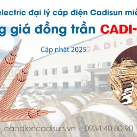 bảng giá đồng trần Cadisun 2025 capdiencadisun.vn
