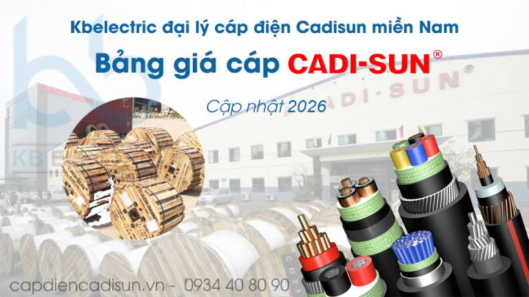 Bảng giá cáp điện Cadisun 2026